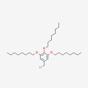 Chemical structure of 3,4,5-Tris(octyloxy)benzyl chloride