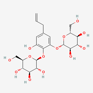 Chemical structure of 3,4,5-Trihydroxyallylbenzene 3,4-di-O-glucoside