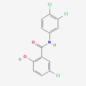 Chemical structure of 3',4',5-Trichlorosalicylanilide