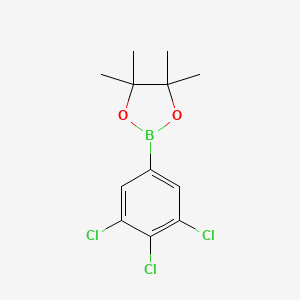 Chemical structure of 3,4,5-Trichlorophenylboronic Acid Pinacol Ester