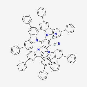 Chemical structure of 3,4,5,6-Tetrakis(3,6-diphenyl-9H-carbazol-9-yl)phthalonitrile
