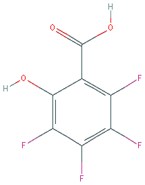 Chemical structure of 3,4,5,6-Tetrafluorosalicylic Acid