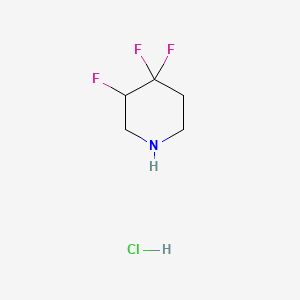 Chemical structure of 3,4,4-Trifluoropiperidine Hydrochloride