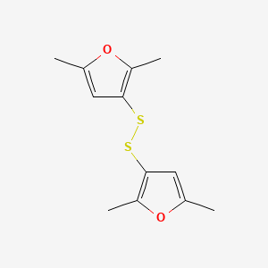 Chemical structure of 3,3'-dithiobis[2,5-dimethylfuran]