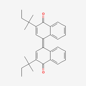 Chemical structure of 3,3'-Di-tert-pentyl-4H,4'H-[1,1'-binaphthalenylidene]-4,4'-dione