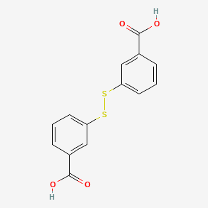 Chemical structure of 3,3'-Disulfanediyldibenzoic acid