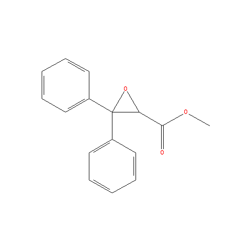 Chemical structure of 3,3-diphenyl-2,3-epoxypropionic acid methyl ester