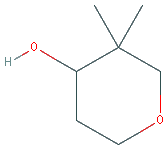 Chemical structure of 3,3-Dimethyloxan-4-ol