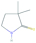 Chemical structure of 3,3-Dimethylpyrrolidine-2-Thione
