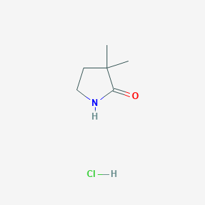 Chemical structure of 3,3-Dimethylpyrrolidin-2-one hydrochloride