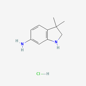 Chemical structure of 3,3-Dimethylindolin-6-amine hydrochloride