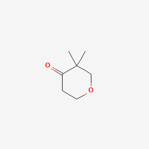 Chemical structure of 3,3-Dimethyloxan-4-one