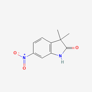 Chemical structure of 3,3-Dimethyl-6-nitroindolin-2-one