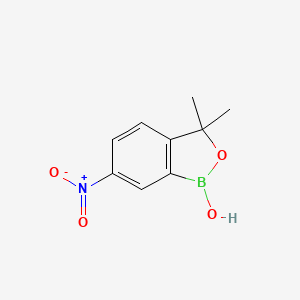 Chemical structure of 3,3-Dimethyl-6-nitrobenzo[c][1,2]oxaborol-1(3H)-ol