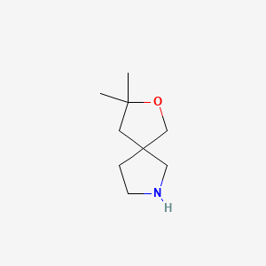 Chemical structure of 3,3-dimethyl-2-oxa-7-azaspiro[4.4]nonane