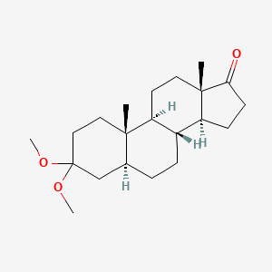 Chemical structure of 3,3-Dimethoxy-5α-androstan-17-one