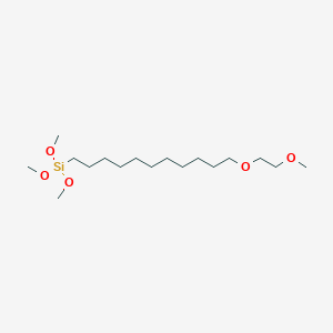 Chemical structure of 3,3-Dimethoxy-2,15,18-trioxane-3-silaundecane