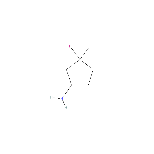 Chemical structure of 3,3-Difluorocyclopentanamine hydrochloride