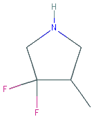 Chemical structure of 3,3-Difluoro-4-methylpyrrolidine hydrochloride