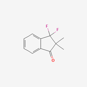 Chemical structure of 3,3-Difluoro-2,2-dimethyl-1-indanone
