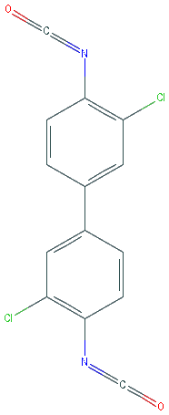 Chemical structure of 3,3'-Dichloro-4,4'-diisocyanatobiphenyl