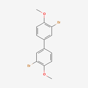 Chemical structure of 3,3'-Dibromo-4,4'-dimethoxybiphenyl