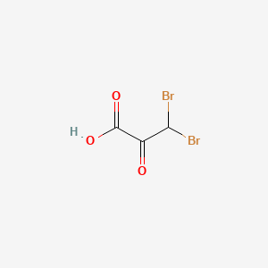 Chemical structure of 3,3-Dibromo-2-oxopropanoic acid