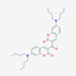 Chemical structure of 3,3'-Carbonylbis(7-(dibutylamino)-2H-chromen-2-one)