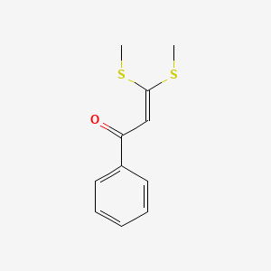 Chemical structure of 3,3-Bis(methylsulfanyl)-1-phenylprop-2-en-1-one