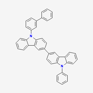 Chemical structure of 3,3'-Bi-9H-carbazole,9-[1'1-biphenyl]-3-yl-9'-phenyl