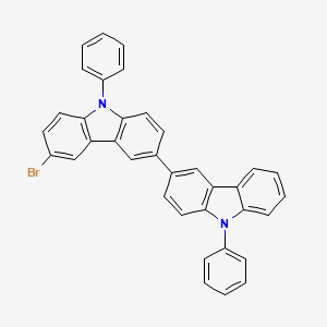 Chemical structure of 3,3'-Bi-9H-carbazole,6-bromo-9,9'-diphenyl