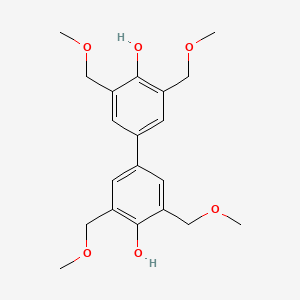 Chemical structure of 3,3',5,5'-Tetrakis(methoxymethyl)-[1,1'-biphenyl]-4,4'-diol