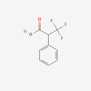 Chemical structure of 3,3,3-Trifluoro-2-phenylpropionic Acid