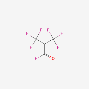 Chemical structure of 3,3,3-trifluoro-2-(trifluoromethyl)propanoyl fluoride