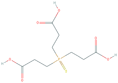 Chemical structure of 3,3',3''-Phosphorothioyltripropanoic acid