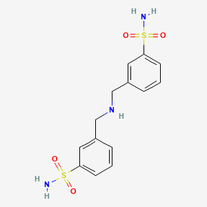 Chemical structure of 3,3'-(Azanediylbis(methylene))dibenzenesulfonamide
