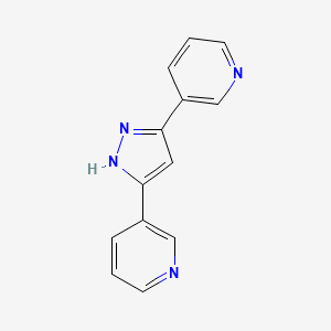 Chemical structure of 3,3'-(1H-Pyrazole-3,5-diyl)dipyridine