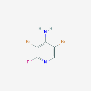 Chemical structure of 3,5-Dibromo-2-fluoropyridin-4-amine