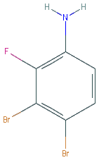 Chemical structure of 3,4-Dibromo-2-fluoroaniline