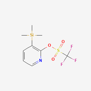 Chemical structure of 3-(trimethylsilyl)pyridin-2-yl trifluoromethanesulfonate