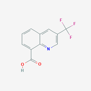 Chemical structure of 3-(TRIFLUOROMETHYL)QUINOLINE-8-CARBOXYLIC ACID