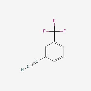 Chemical structure of 3-(Trifluoromethyl)phenylacetylene