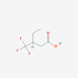 Chemical structure of 3-(Trifluoromethyl)pentanoic acid