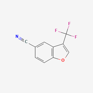 Chemical structure of 3-(Trifluoromethyl)benzofuran-5-carbonitrile