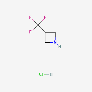 Chemical structure of 3-(Trifluoromethyl)azetidine hydrochloride