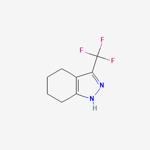 Chemical structure of 3-(Trifluoromethyl)-4,5,6,7-tetrahydro-1H-indazole