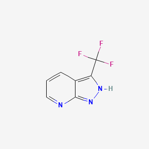 Chemical structure of 3-(Trifluoromethyl)-1H-pyrazolo[3,4-b]pyridine