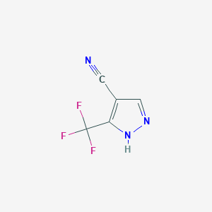 Chemical structure of 3-(Trifluoromethyl)-1H-pyrazole-4-carbonitrile