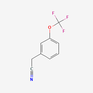 Chemical structure of 3-(Trifluoromethoxy)phenylacetonitrile