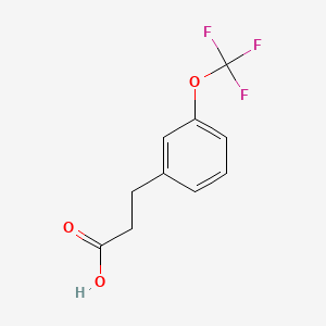Chemical structure of 3-(Trifluoromethoxy)-Benzenepropanoic Acid